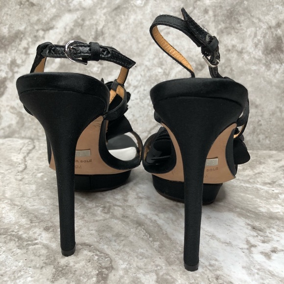 Badgley Mischka black satin Randee stiletto - Picture 6 of 6